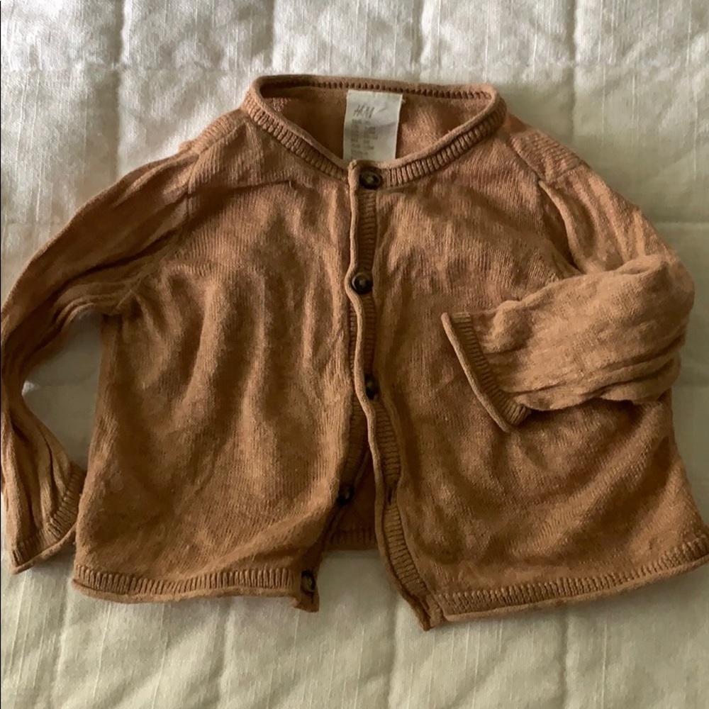 H&M baby linen blend cardigan